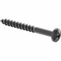 Bsc Preferred Screws for Particleboard and Fiberboard Rounded Head Black-Oxide Steel No 8 Screw 1-5/8 L, 100PK 91555A124